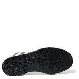 Black Rubber Knee High Flat Boots Shoes