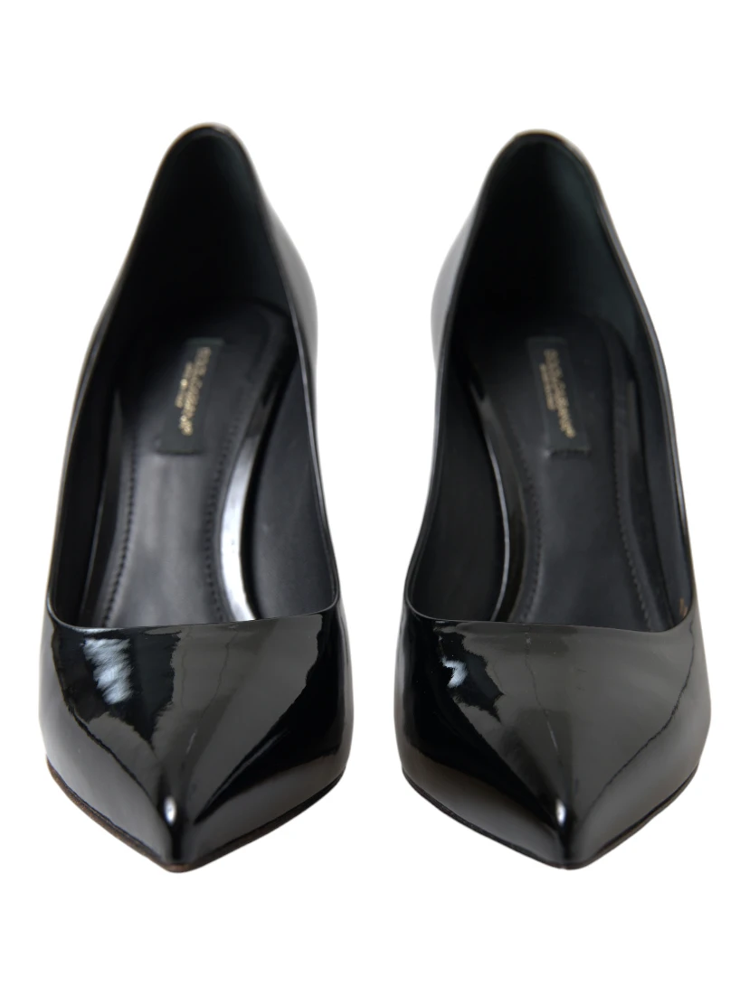 Black Patent Leather Pumps Heels Shoes