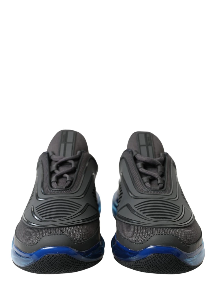 Black Blue Rubber Knit Slip On Low Top Sneakers Shoes alternative