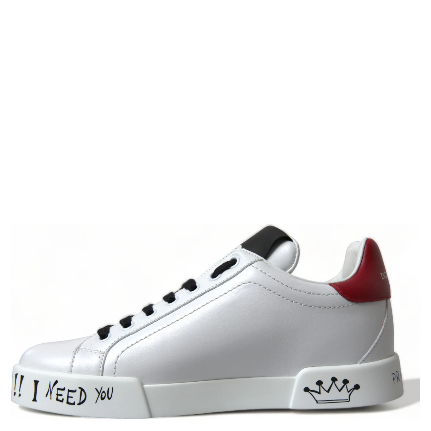 White Love Patch Portofino Classic Sneakers Shoes