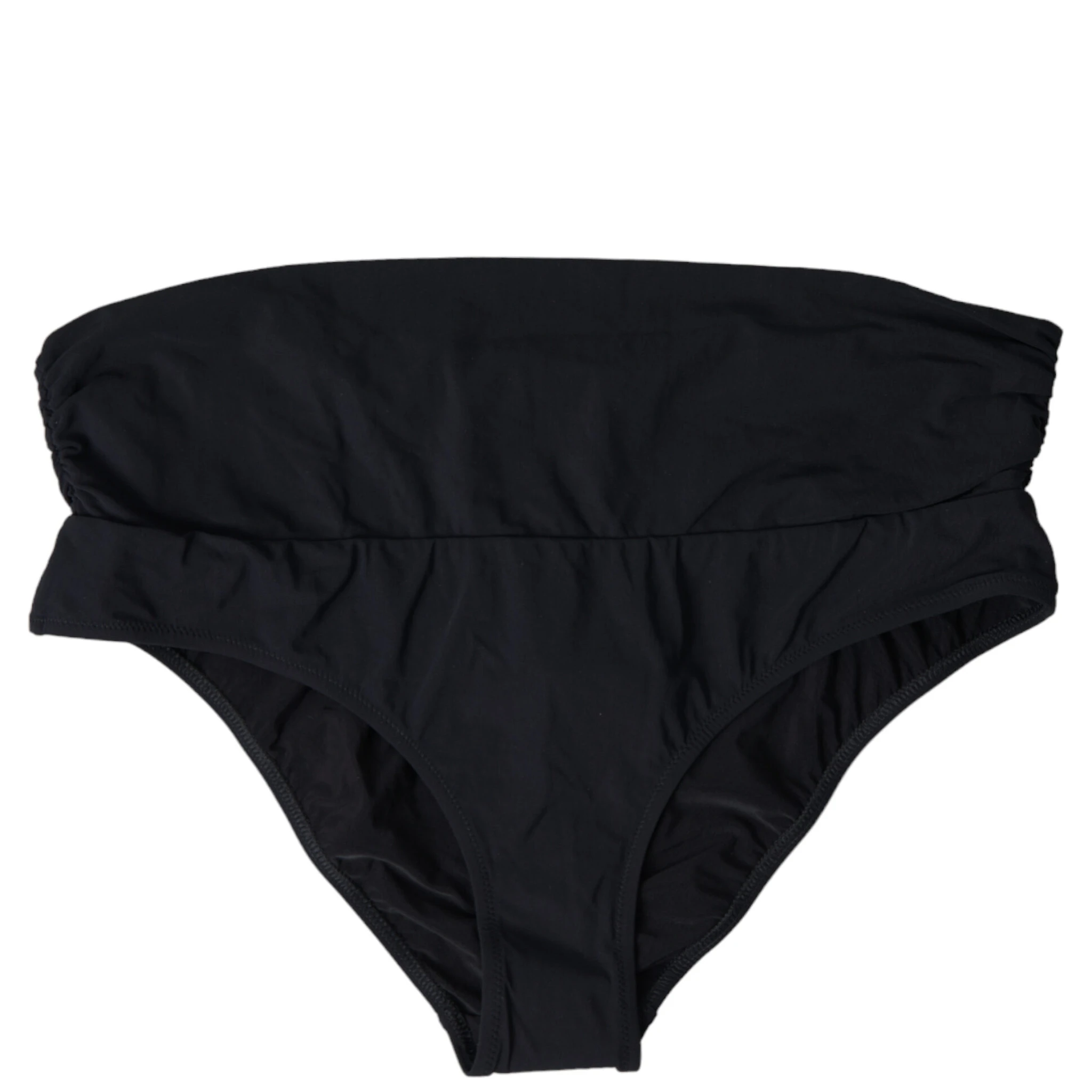 Black Nylon Stretch Swimwear Slip Bottom Bikini