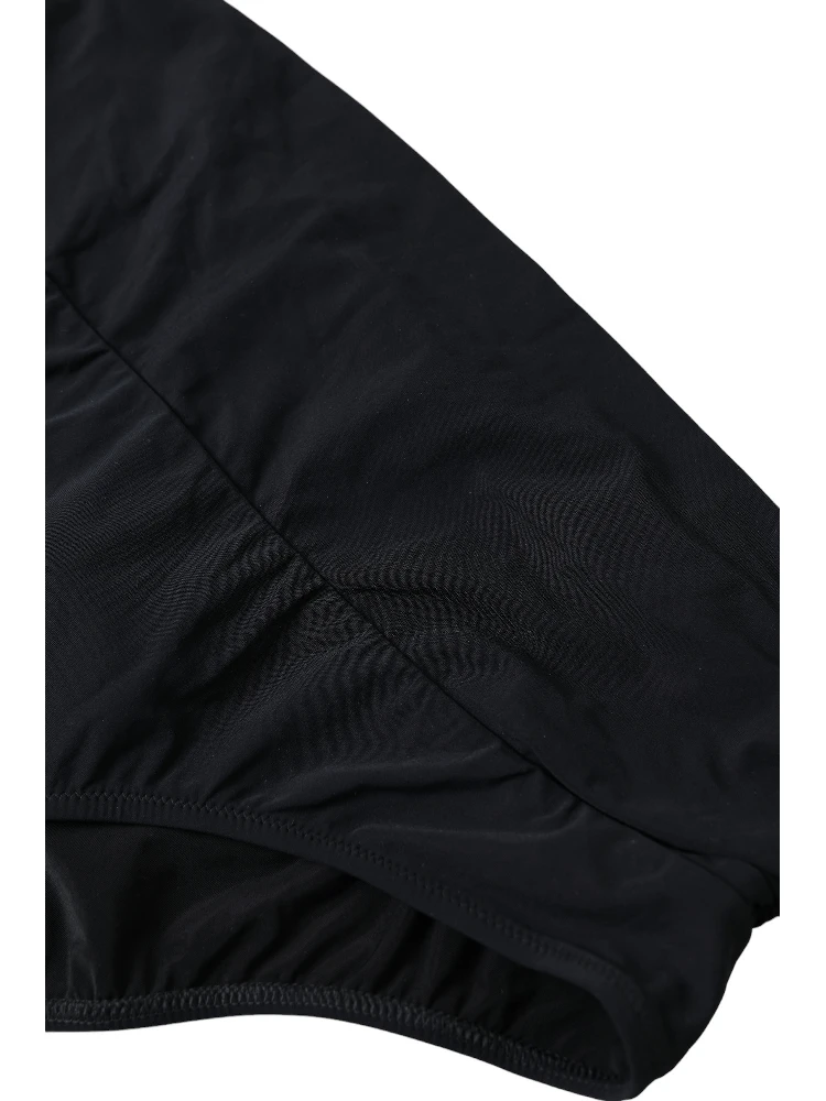 Black Nylon Stretch Swimwear Slip Bottom Bikini alternative