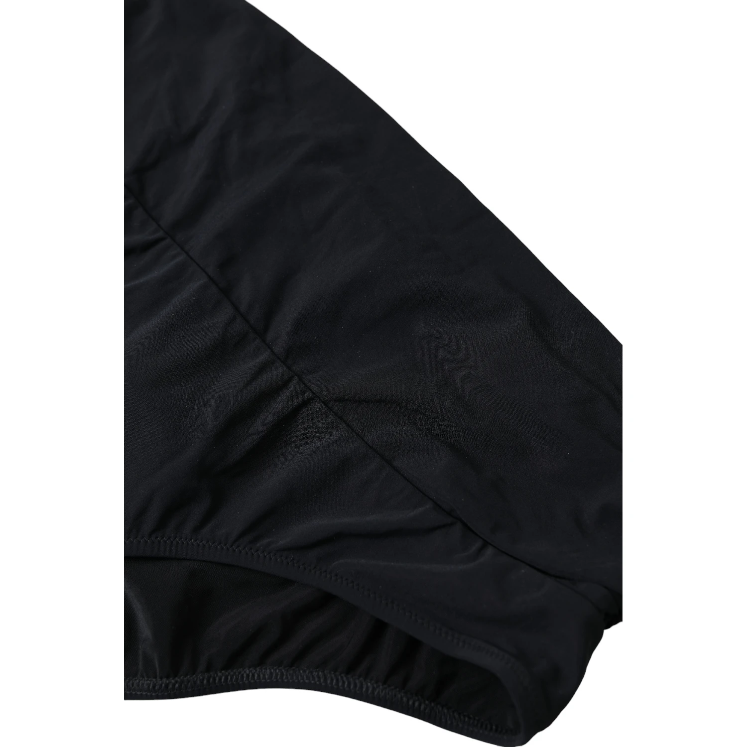Black Nylon Stretch Swimwear Slip Bottom Bikini