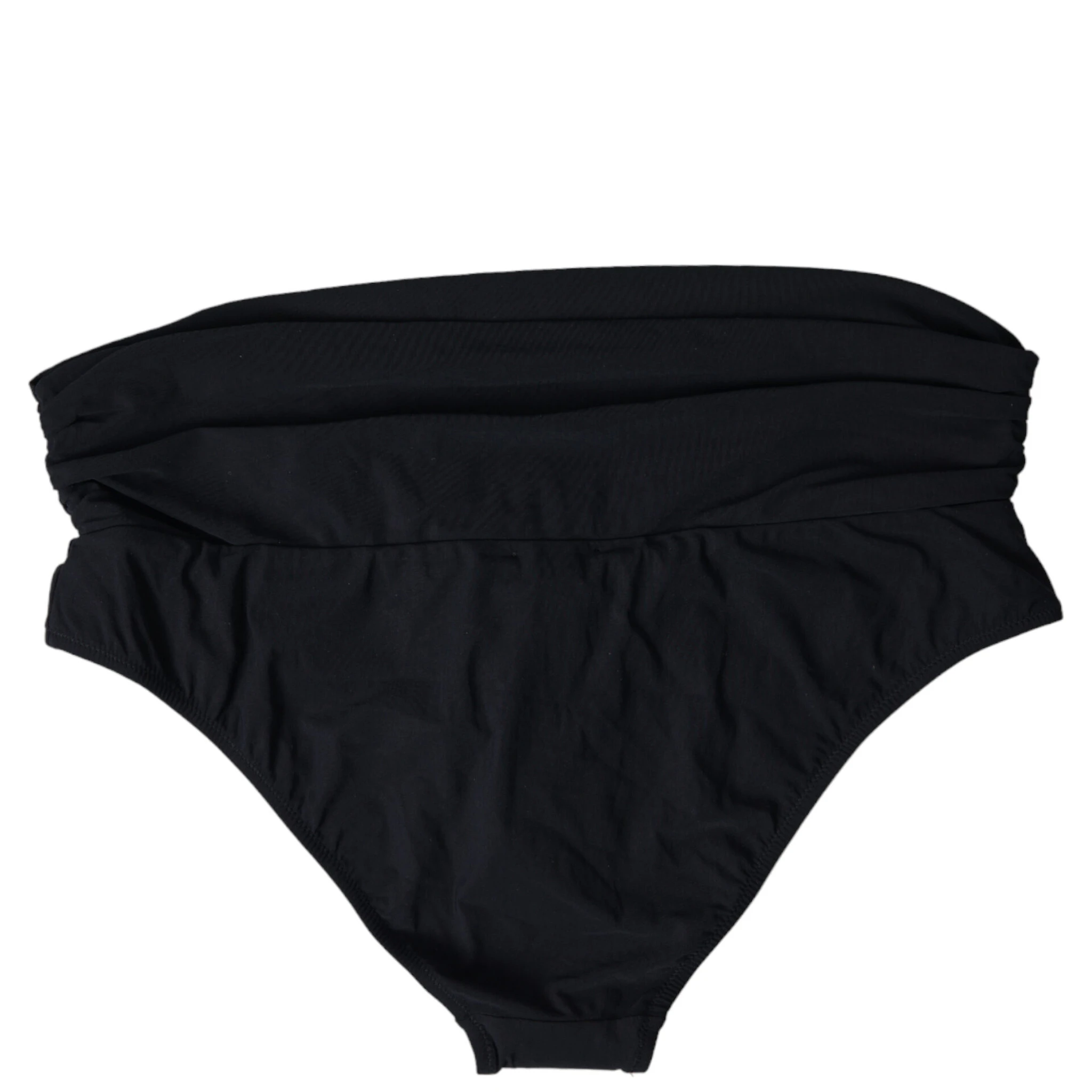 Black Nylon Stretch Swimwear Slip Bottom Bikini