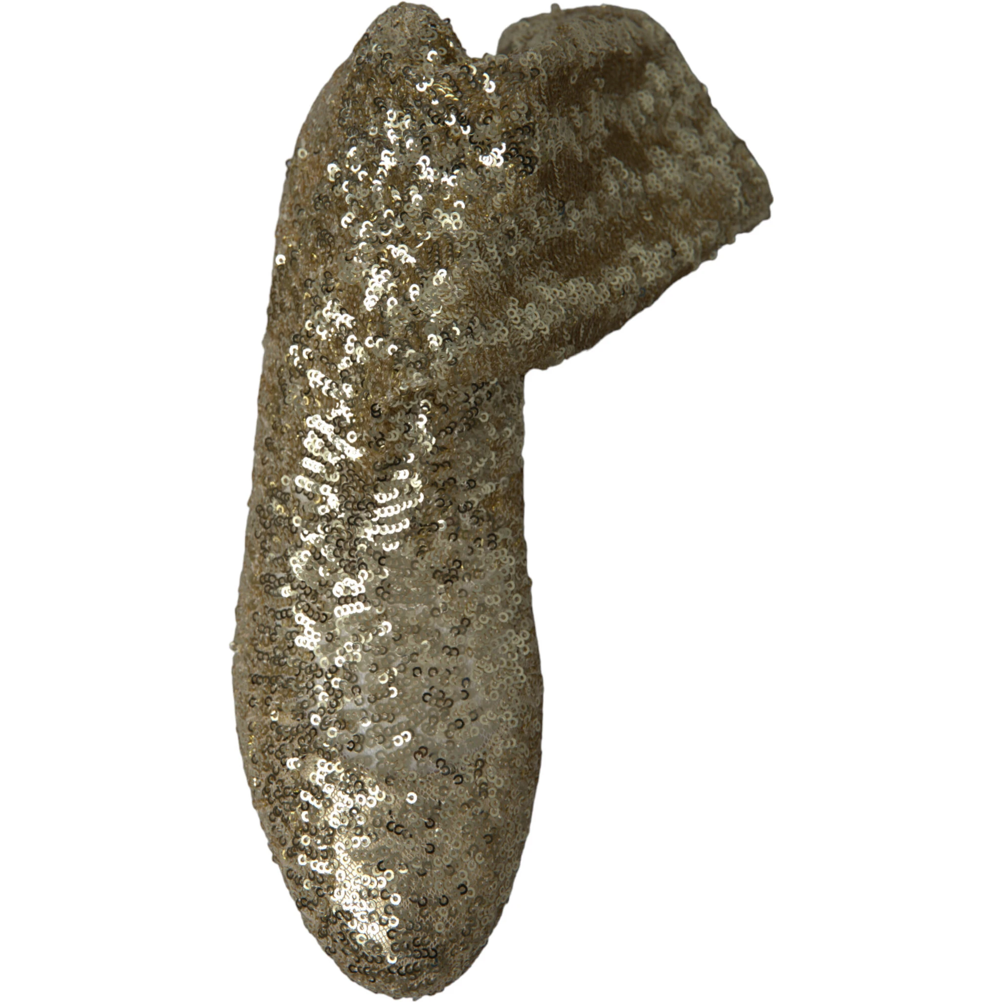 Gold Sequined Short Boots Stretch Shoes