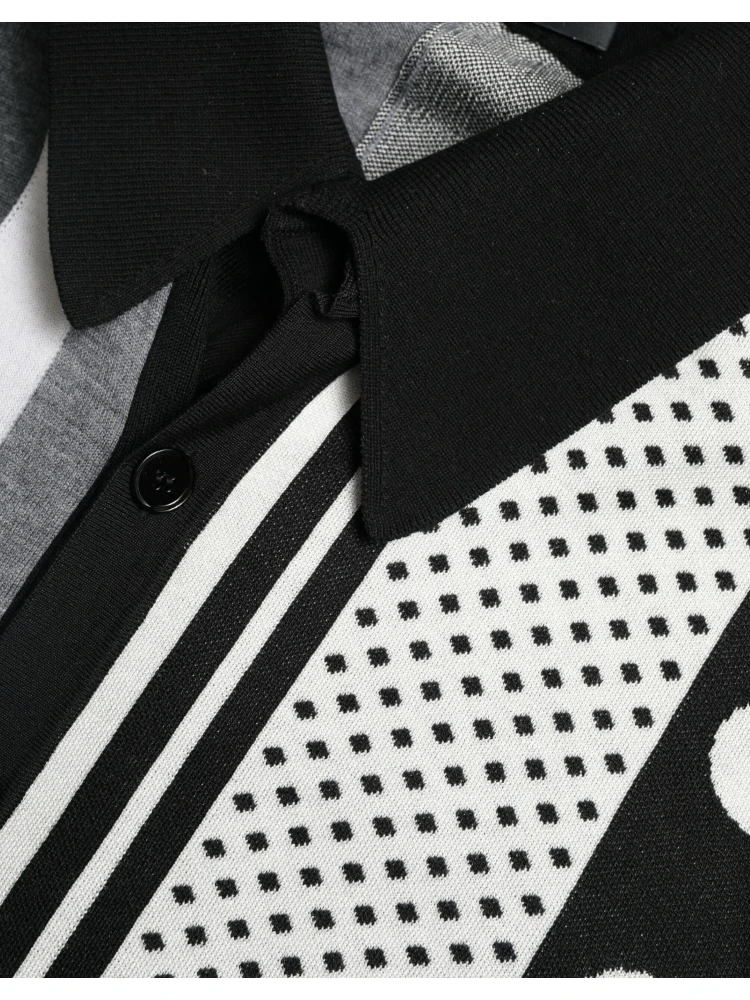 Black White Jumper Cardigan Polo Sweater alternative