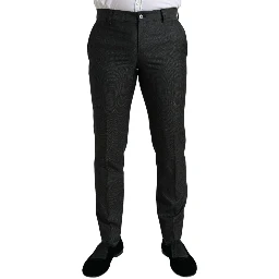Dark Gray Stretch Slim Formal Pants