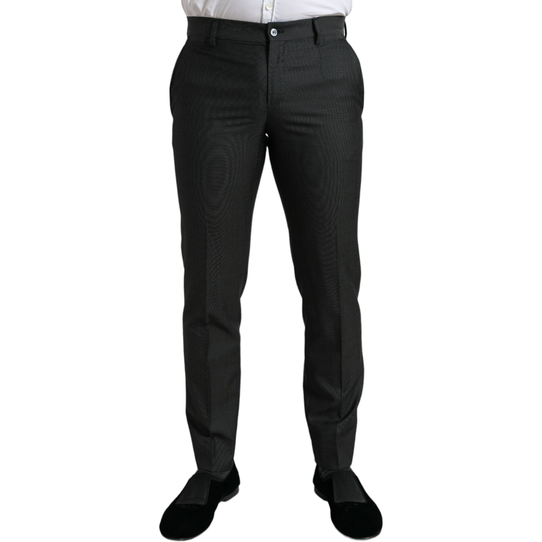 Dark Gray Stretch Slim Formal Pants