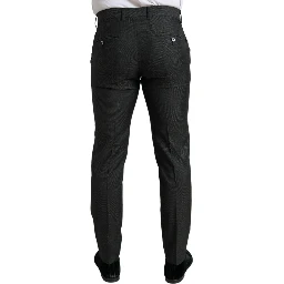 Dark Gray Stretch Slim Formal Pants