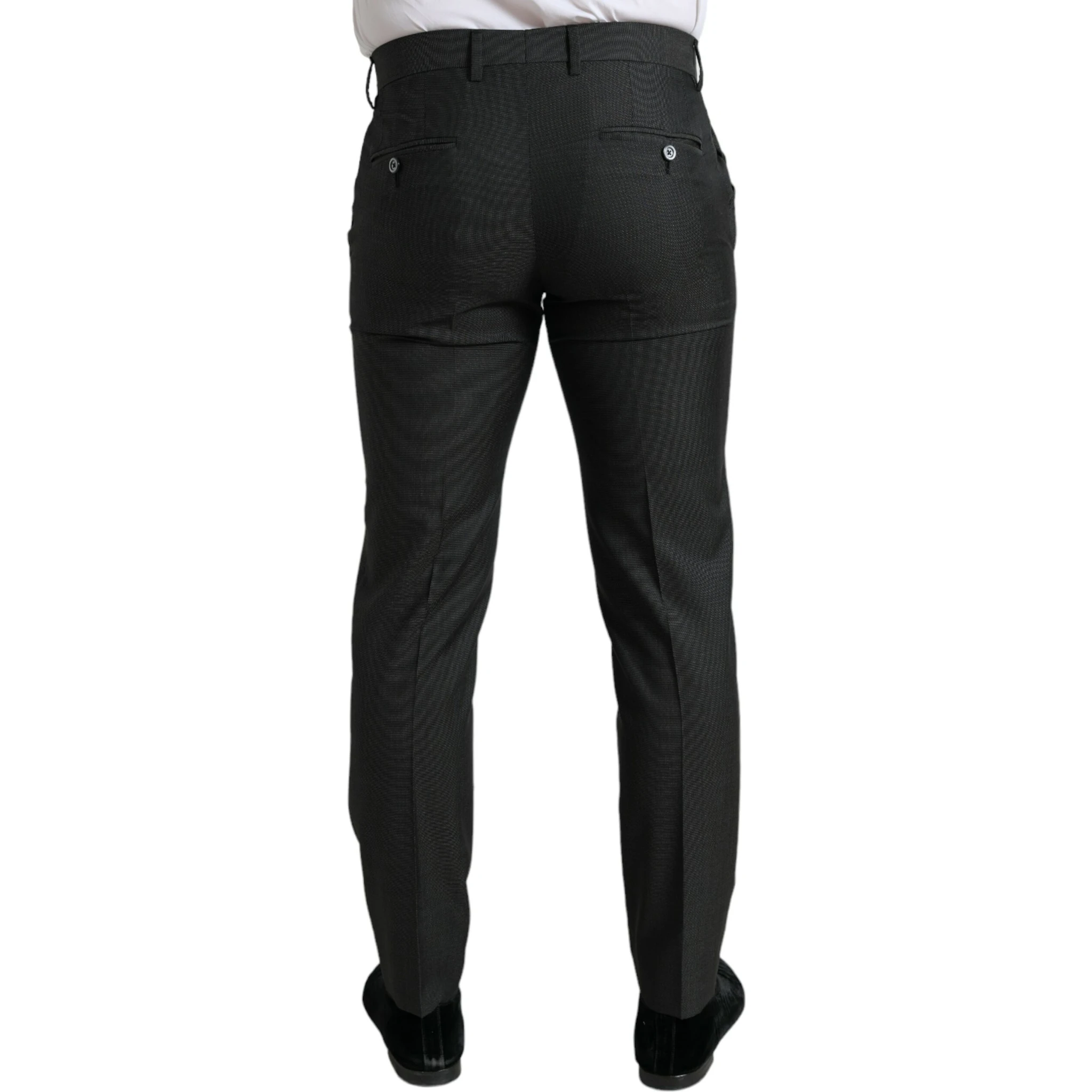 Dark Gray Stretch Slim Formal Pants