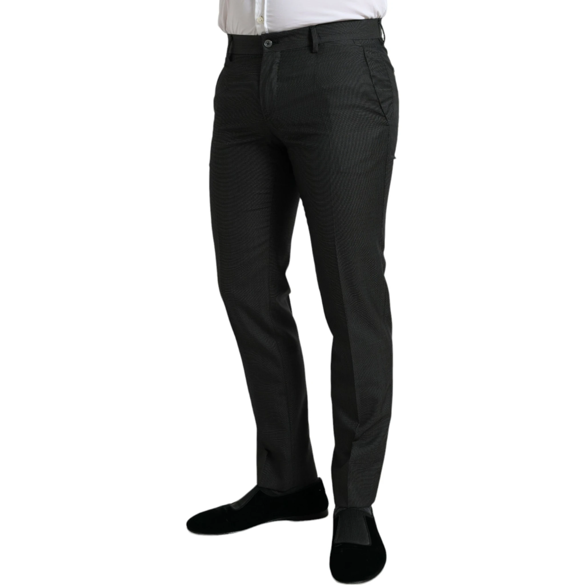 Dark Gray Stretch Slim Formal Pants