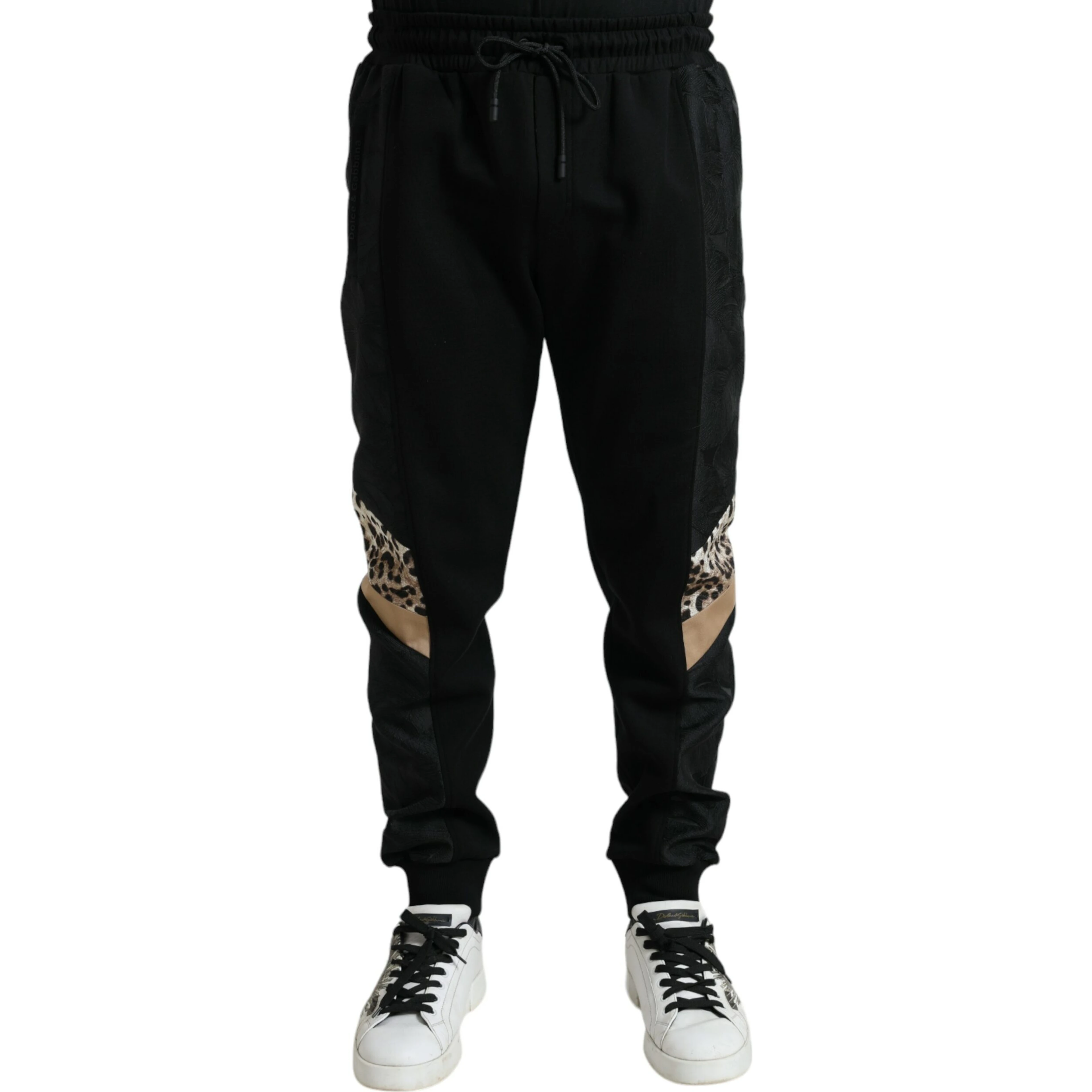 Black Cotton Slim Stretch Jogger Pants