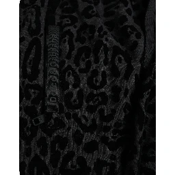 Black Leopard Cotton Slim Fit Jogger Pants
