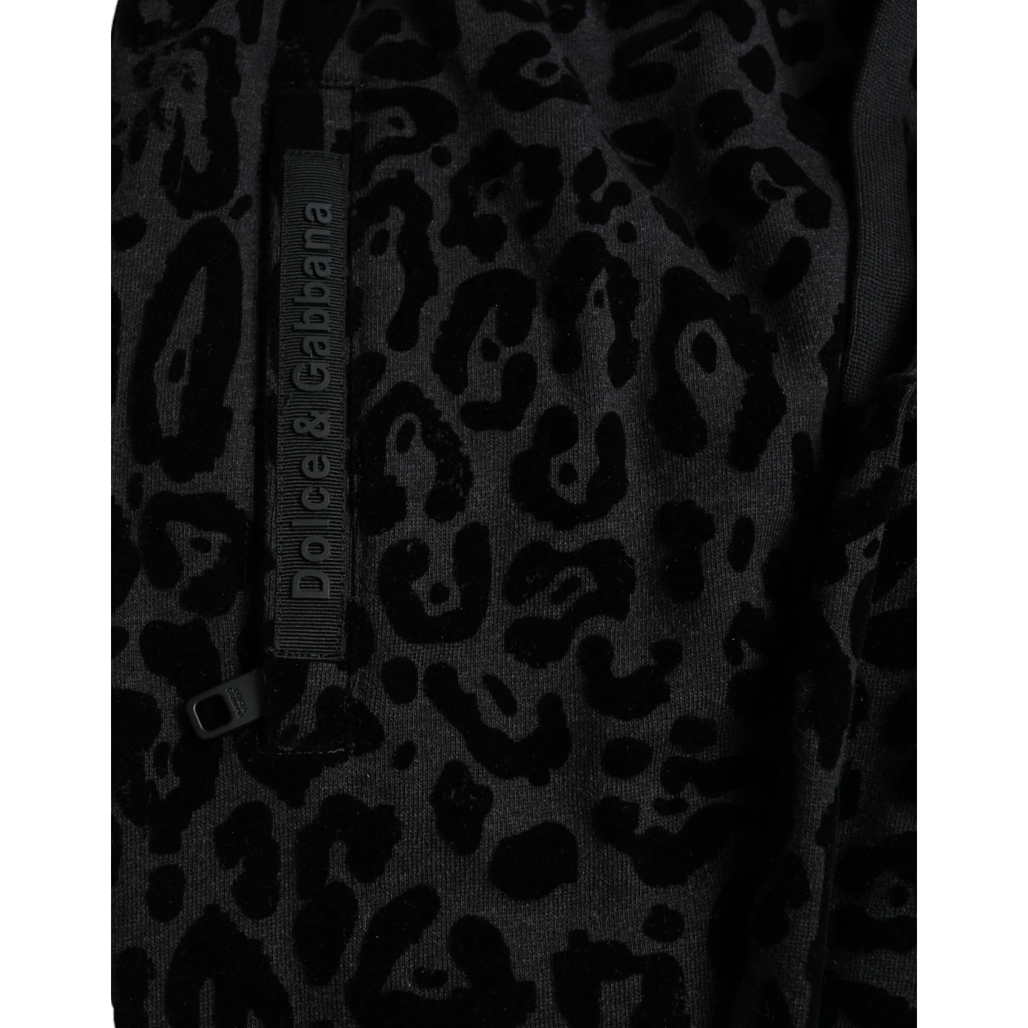 Black Leopard Cotton Slim Fit Jogger Pants