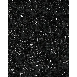 Black Crystal Handmade Knee Pencil Skirt