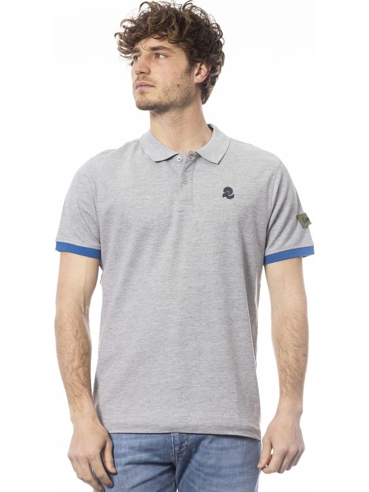 Gray Cotton Polo Shirt