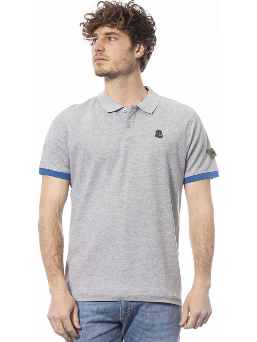 Gray Cotton Polo Shirt