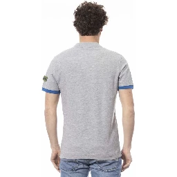 Gray Cotton Polo Shirt