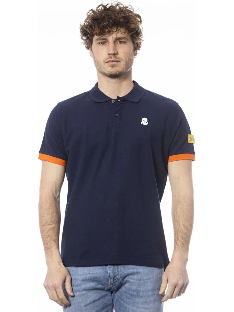 Blue Cotton Polo Shirt