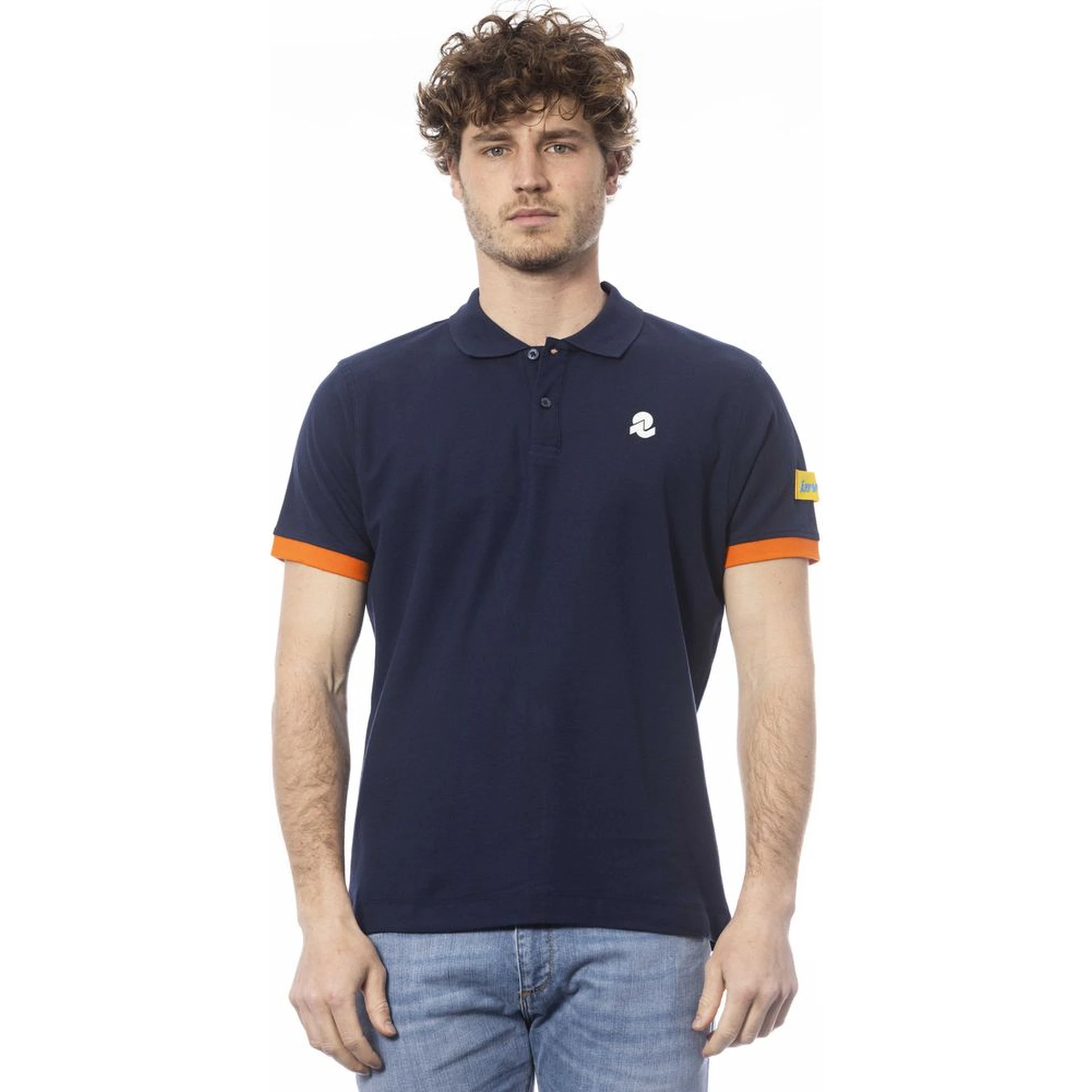 Blue Cotton Polo Shirt