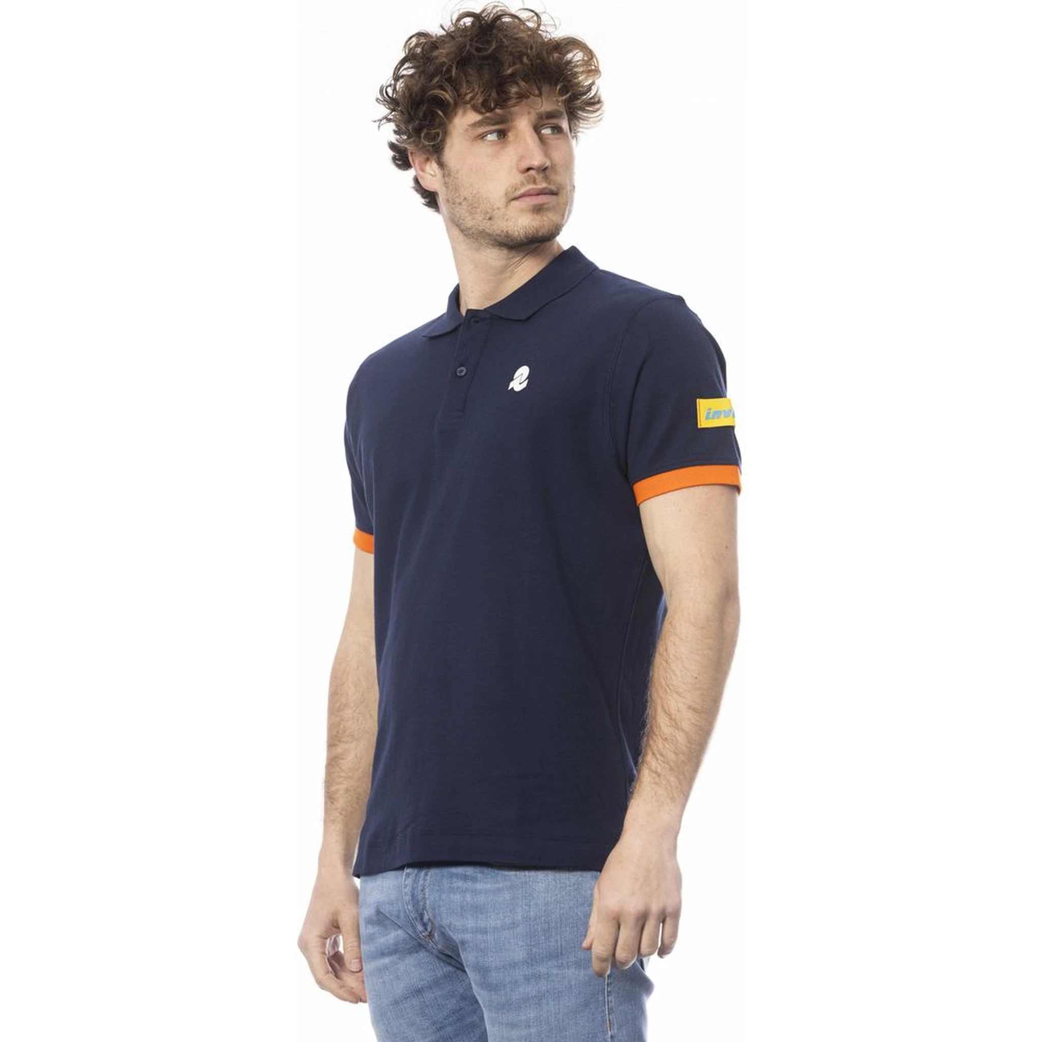 Blue Cotton Polo Shirt