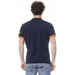 Blue Cotton Polo Shirt