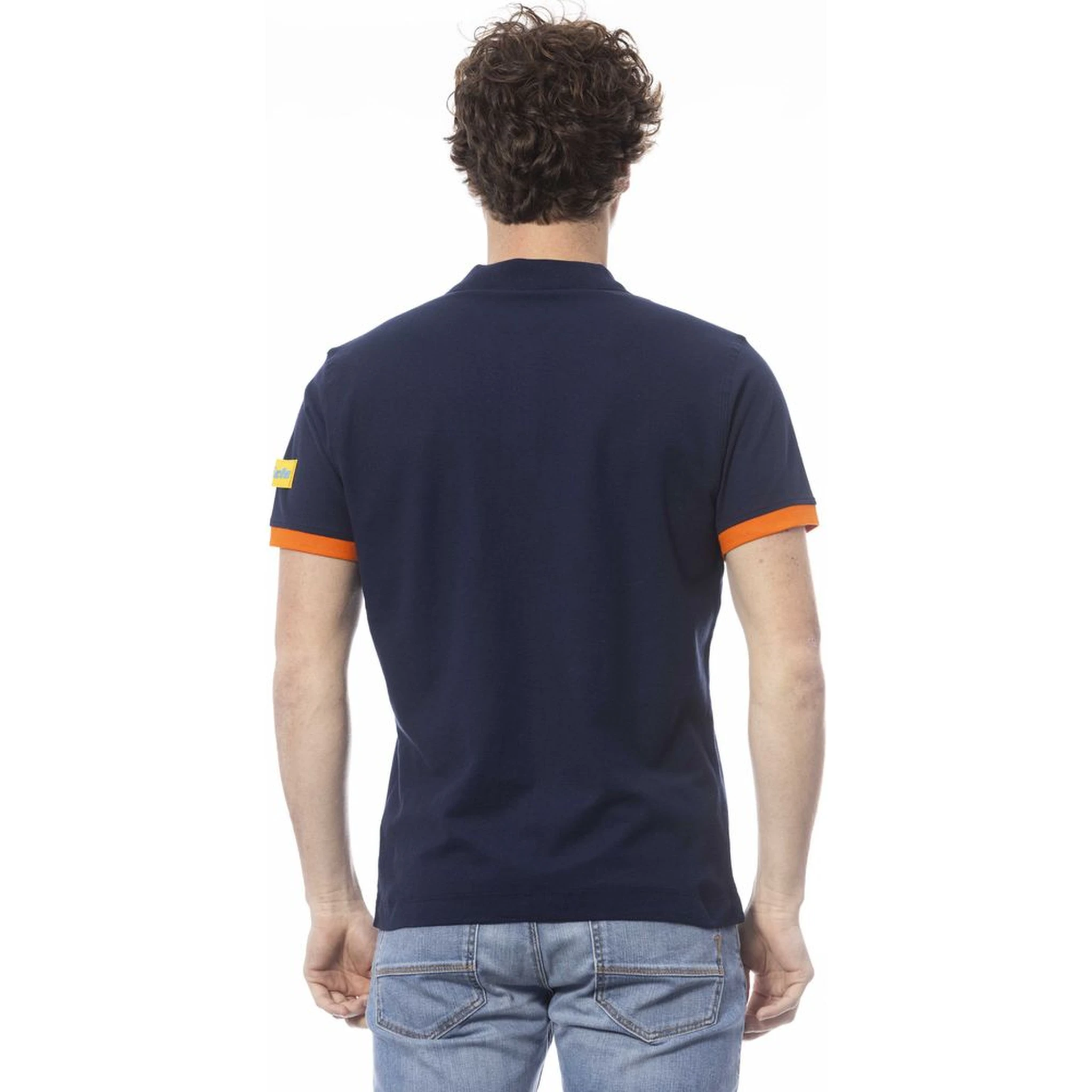 Blue Cotton Polo Shirt