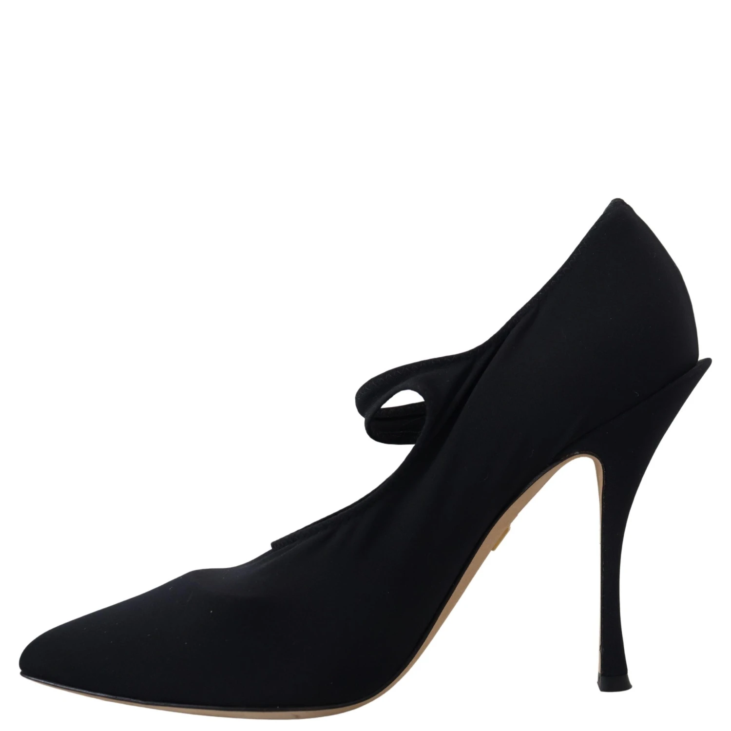 Black Socks Stretch Crystal Pumps Shoes