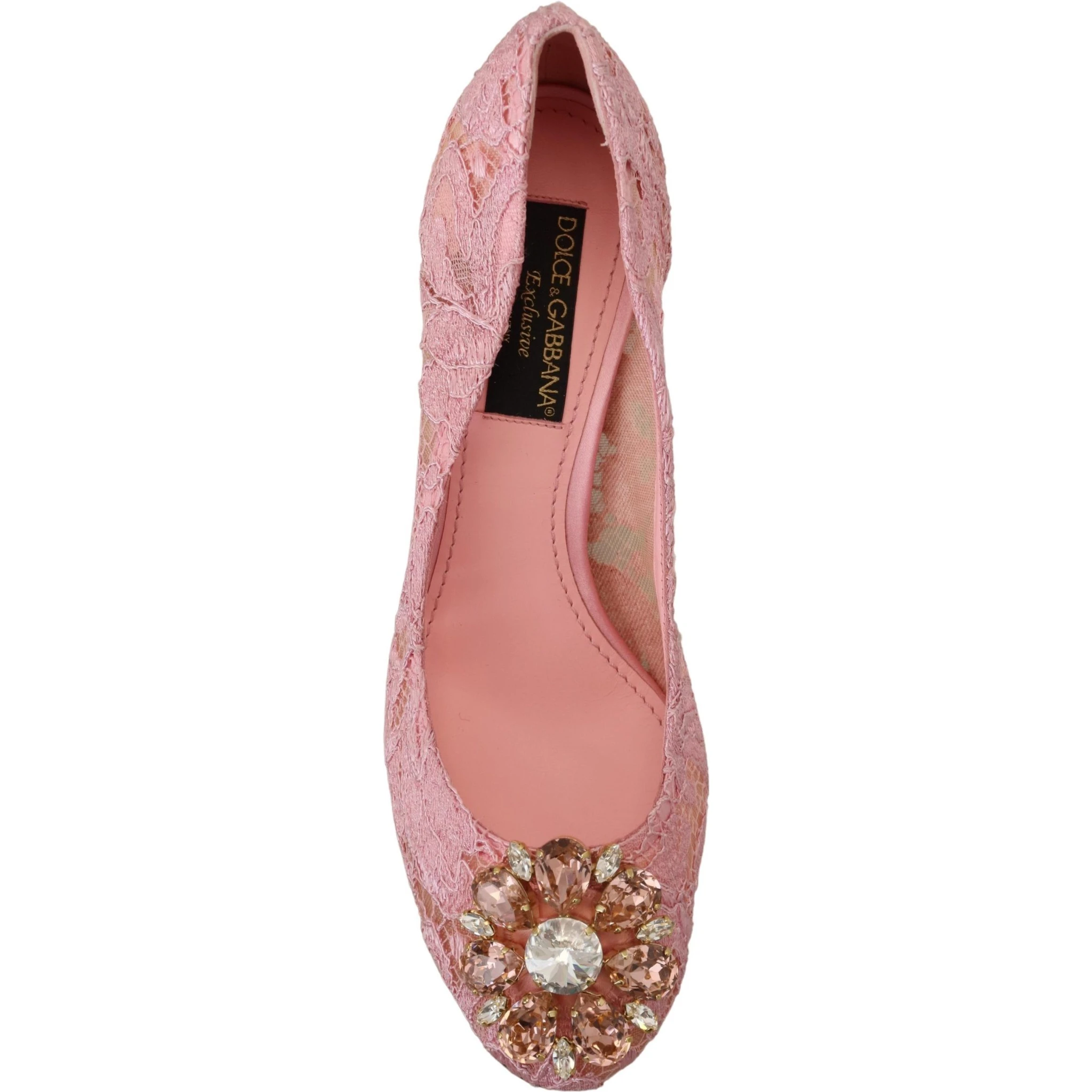 Pink Taormina Lace Crystal Pumps Pastel Shoes