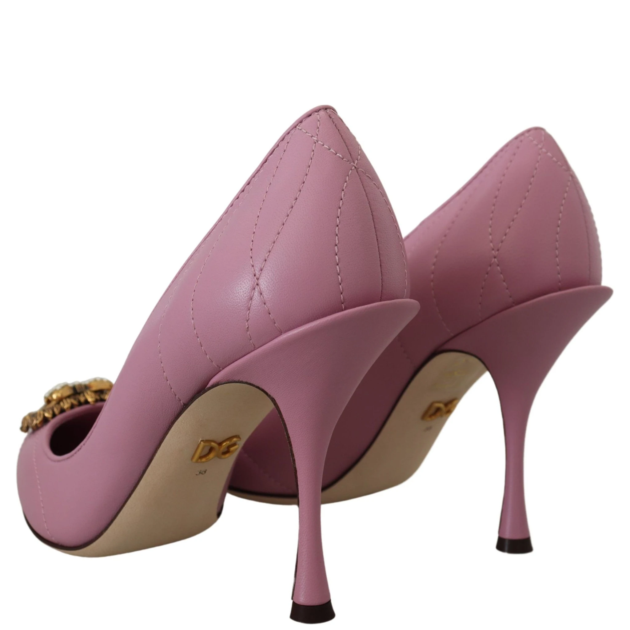 Pink Leather Heart DEVOTION Heels Pumps Shoes