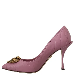 Pink Leather Heart DEVOTION Heels Pumps Shoes