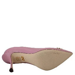 Pink Leather Heart DEVOTION Heels Pumps Shoes