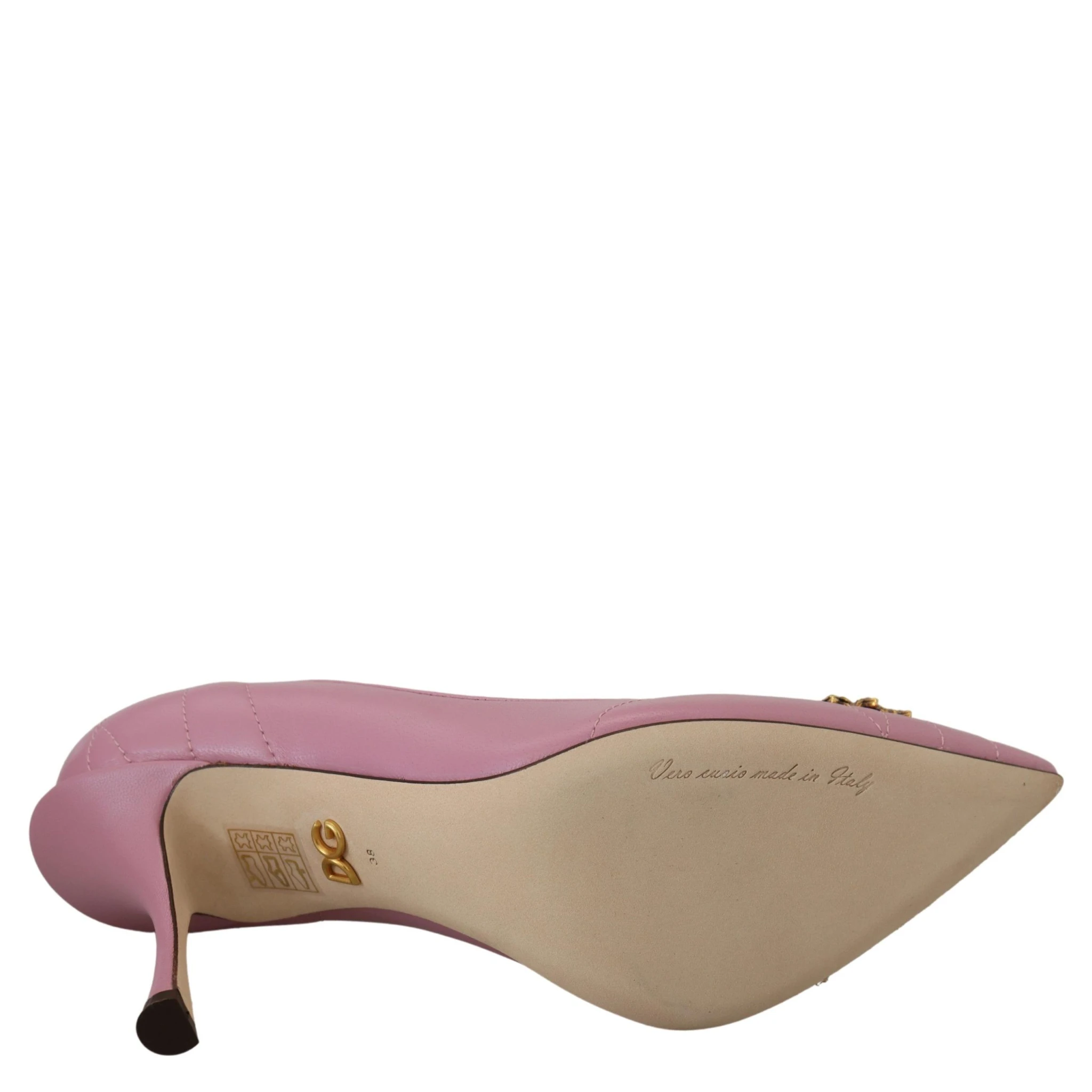 Pink Leather Heart DEVOTION Heels Pumps Shoes