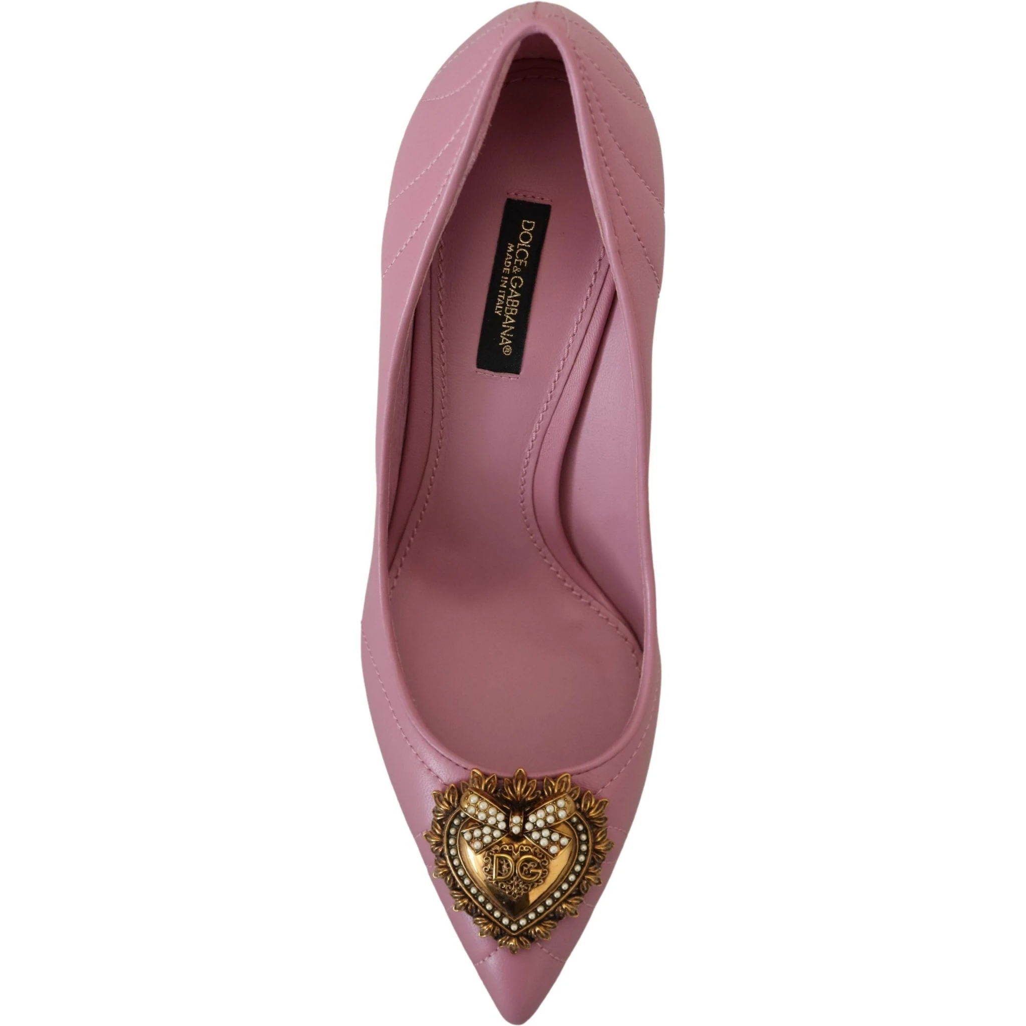 Pink Leather Heart DEVOTION Heels Pumps Shoes