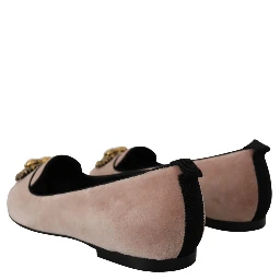 Pink Velvet Slip Ons Loafers Flats Shoes