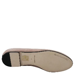 Pink Velvet Slip Ons Loafers Flats Shoes