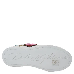White Leather Sneaker Portofino Logo Heart Shoes