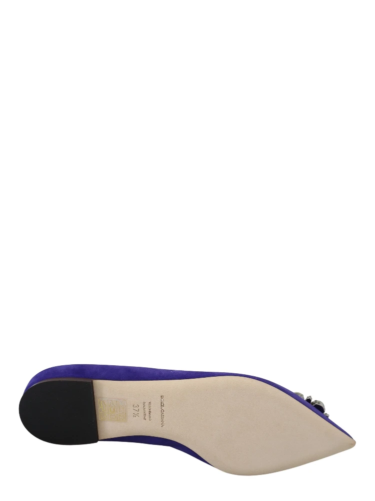 Purple Suede Crystals Loafers Flats Shoes alternative