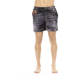 Black Polyester Swimwear