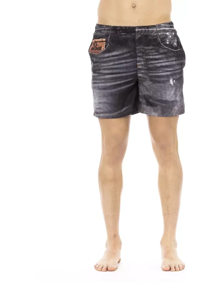 Black Polyester Swimwear