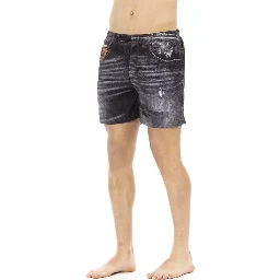 Black Polyester Swimwear