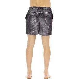 Black Polyester Swimwear