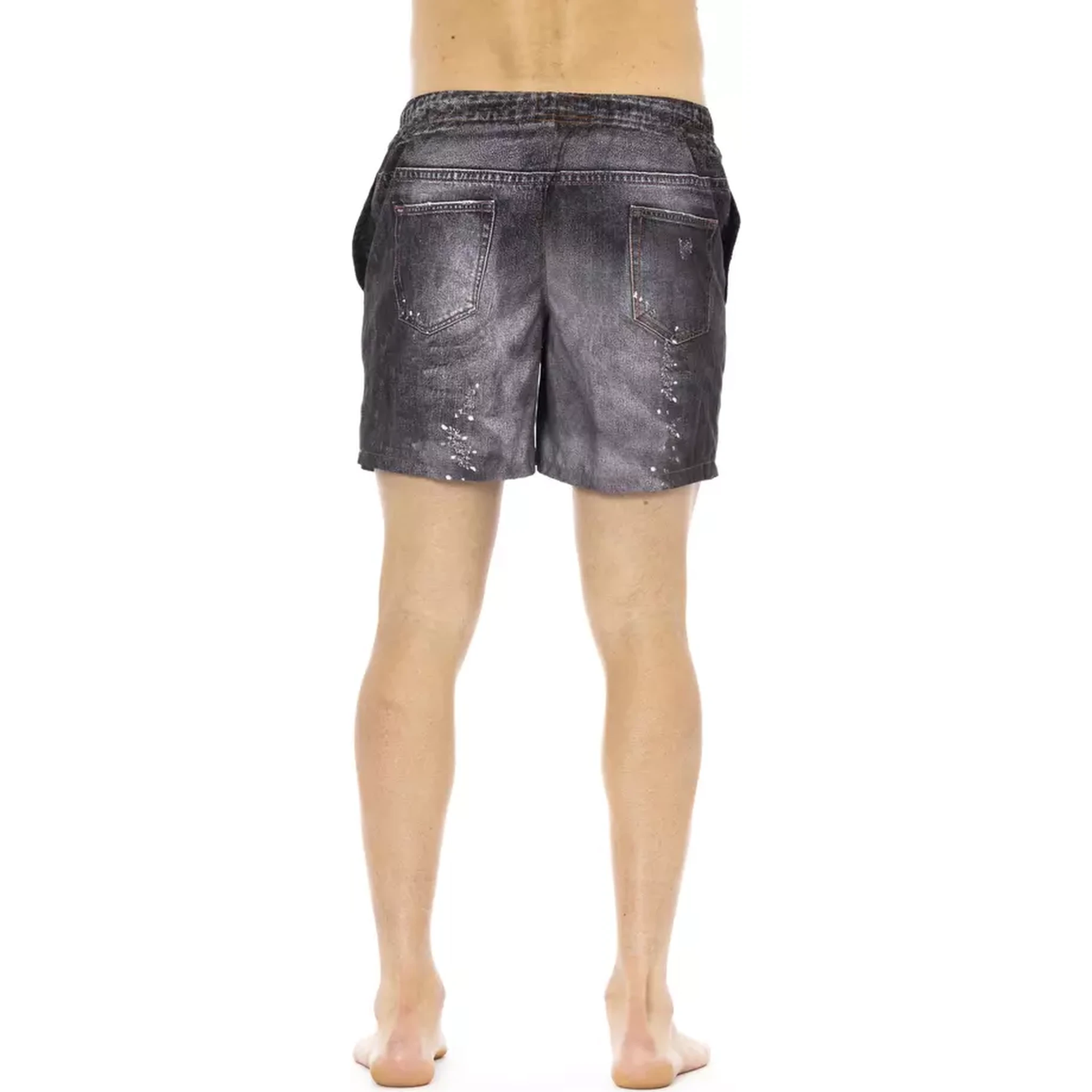 Black Polyester Swimwear