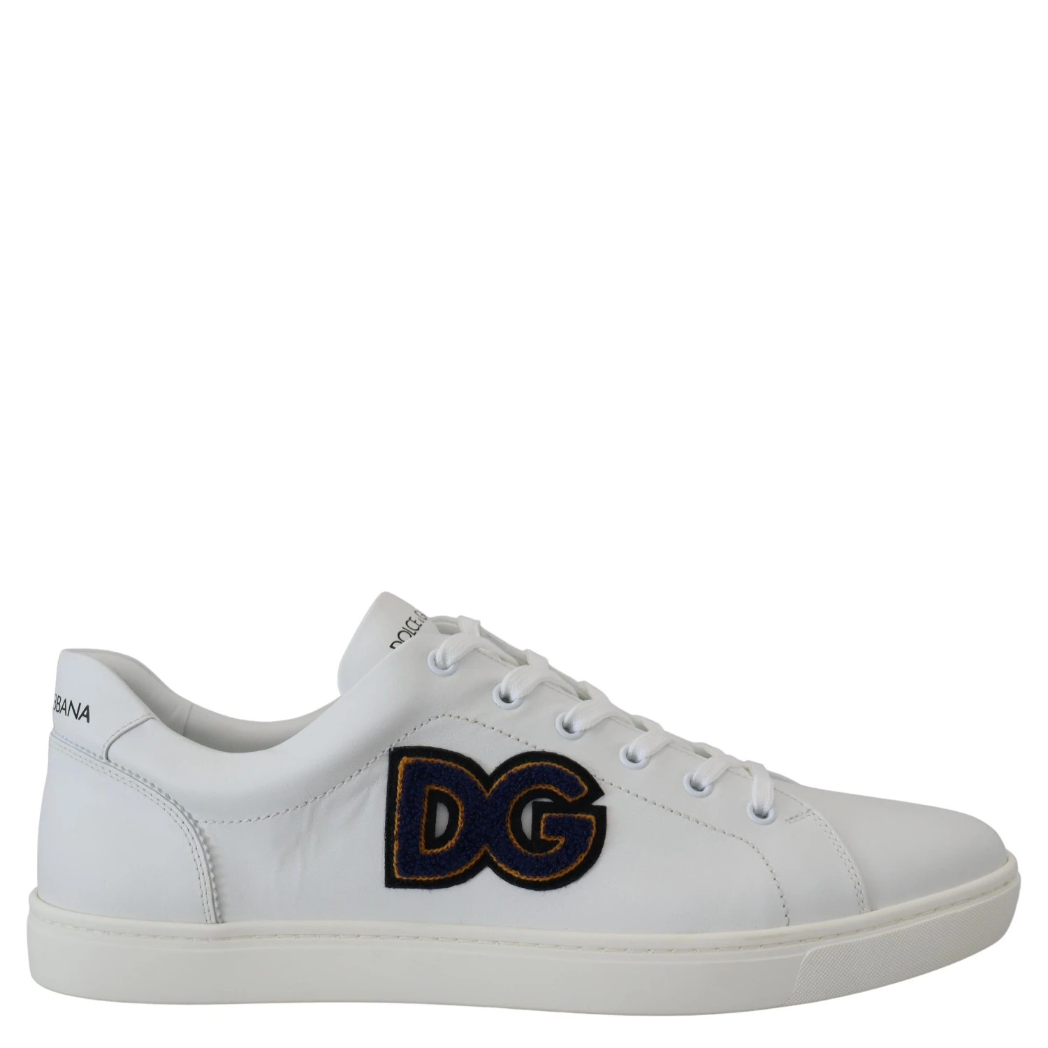 White Leather DG Logo Casual Sneakers Shoes
