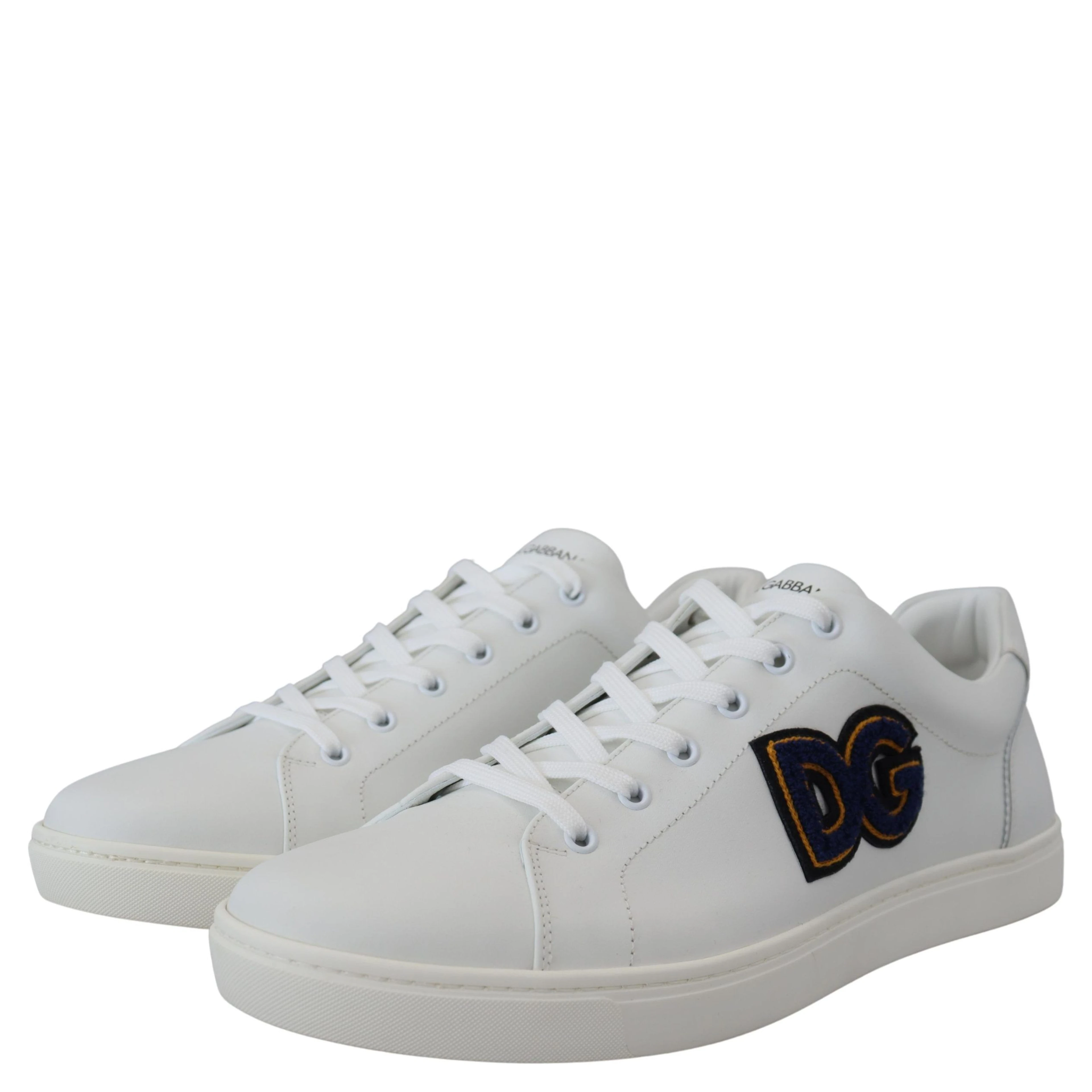 White Leather DG Logo Casual Sneakers Shoes
