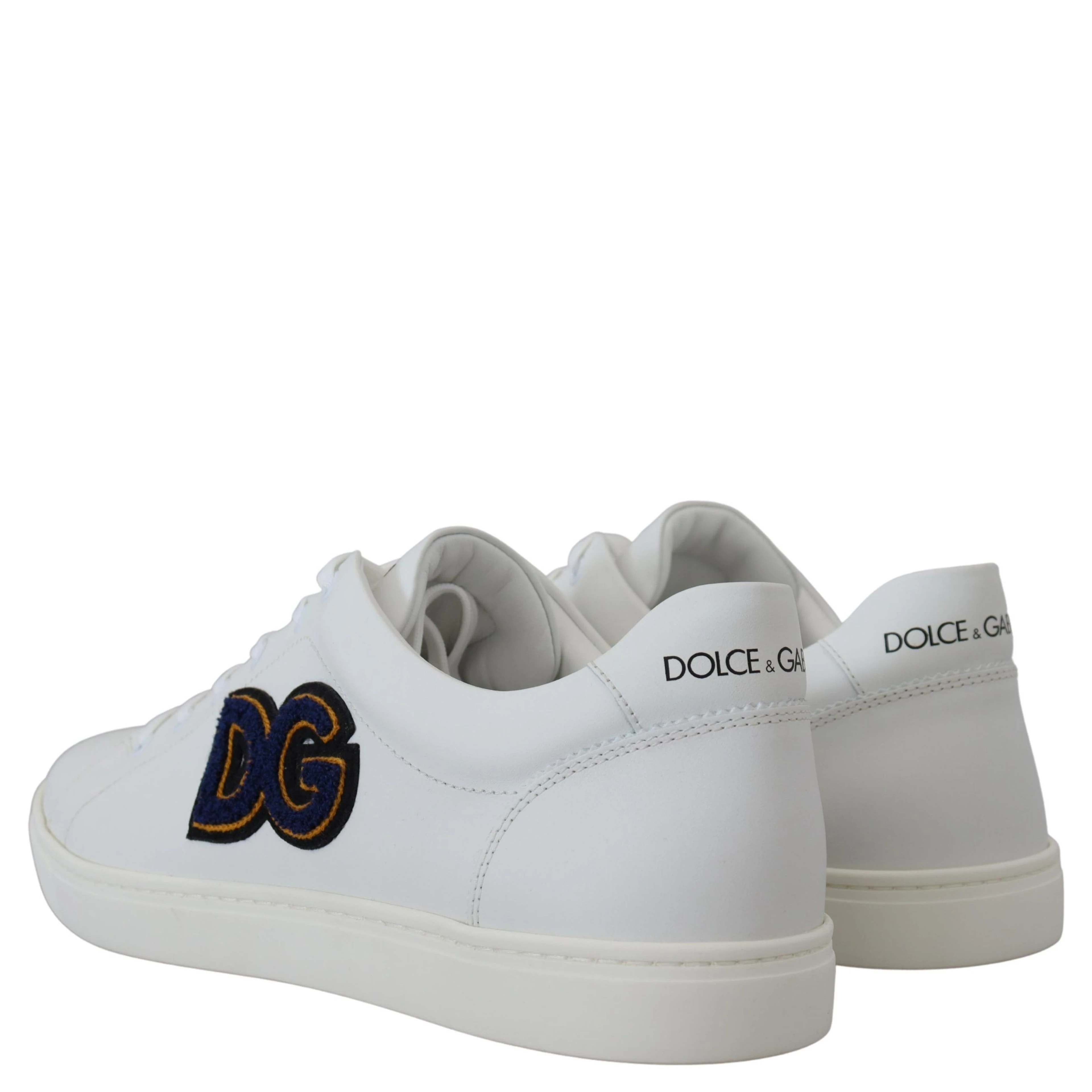 White Leather DG Logo Casual Sneakers Shoes