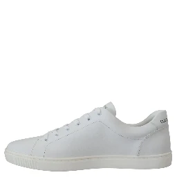 White Leather DG Logo Casual Sneakers Shoes