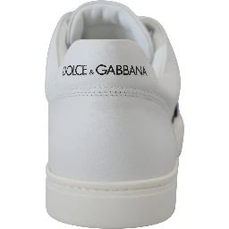 White Leather DG Logo Casual Sneakers Shoes