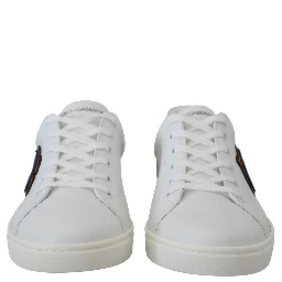 White Leather DG Logo Casual Sneakers Shoes