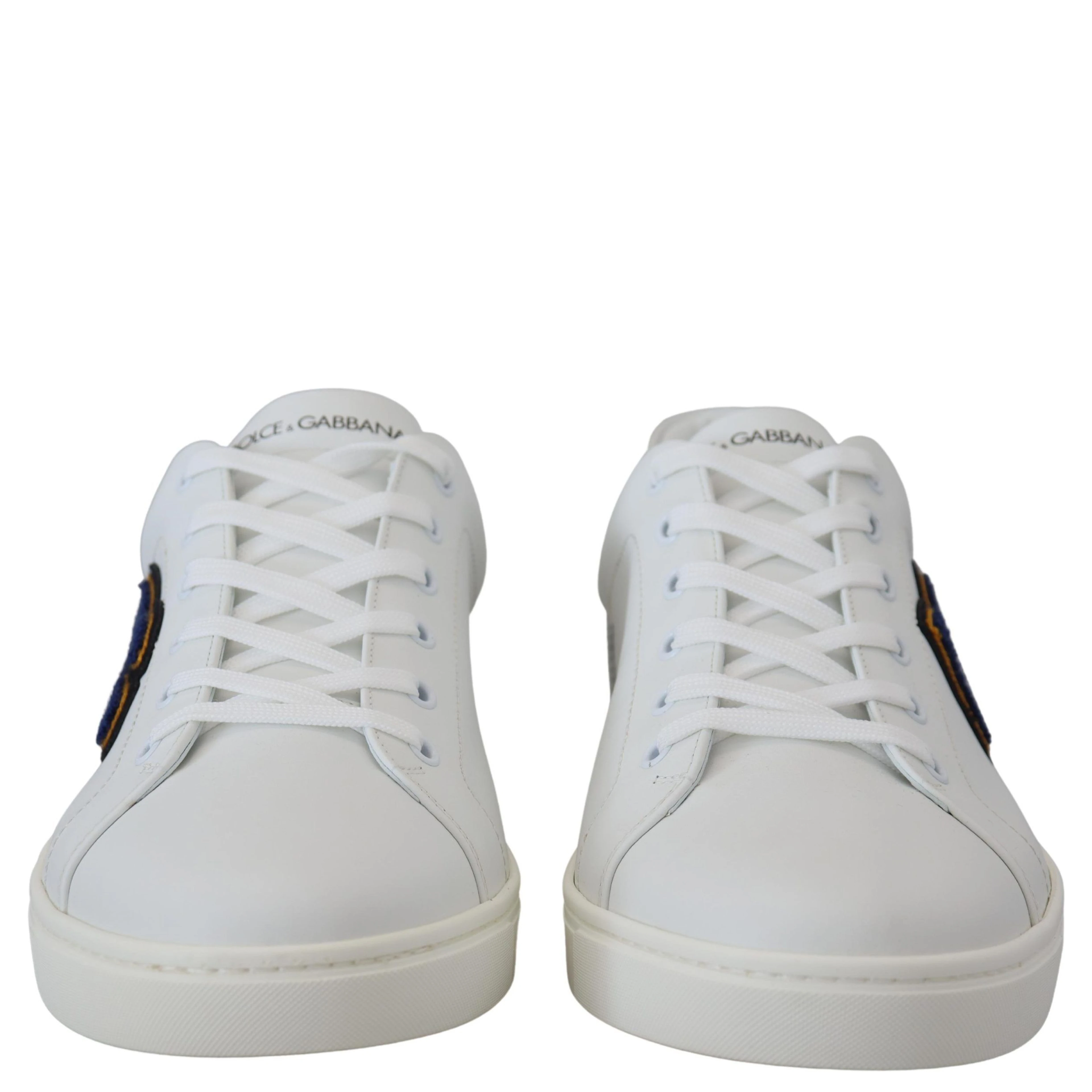 White Leather DG Logo Casual Sneakers Shoes